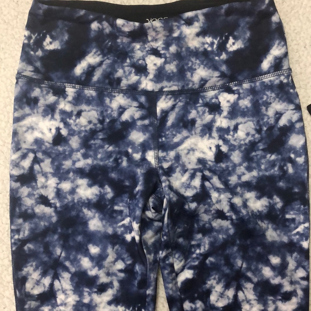 Vogo Blue Tie Dye Crop Legging - Picture 2 of 5